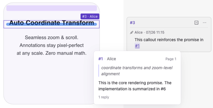 Beyond Comment Threads: Using # to Cross-Reference PDF Annotations
