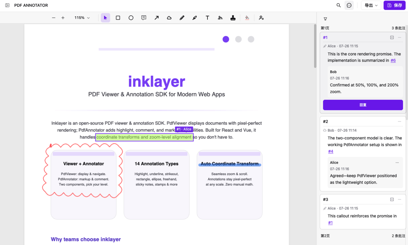 Vue PDF Signatures & Annotations with InkLayer